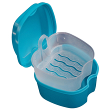 4PC Cleaning Teeth Case Dental False Teeth Storage Box(Light Blue)