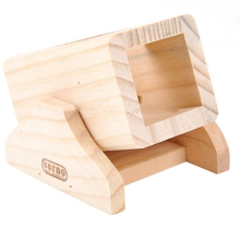 2PCS Pet Wooden Hamster Seesaw Barrel Tube Tunnel Cage House Small Pet Toy Hide Play Funny Climing Toys