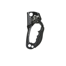 Outdoor Rock Climbing Aerial Work Anti-fall Handheld Rope Gripper for 8-12mm Diameter Rope Right(Black)