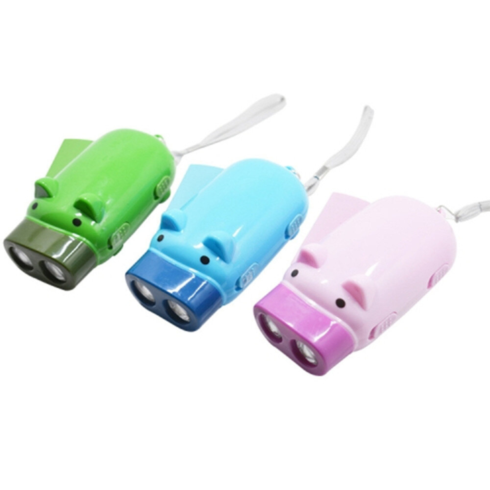 Keshen Pcs Hand Press Powered Cartoon Pig Shaped Flashlight Size 4