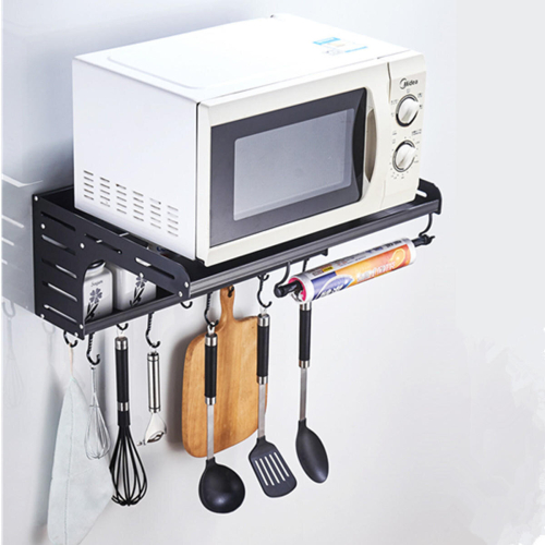 Aluminum Microwave Oven Wall Mount Microwave Kitchen Desktop Organizer