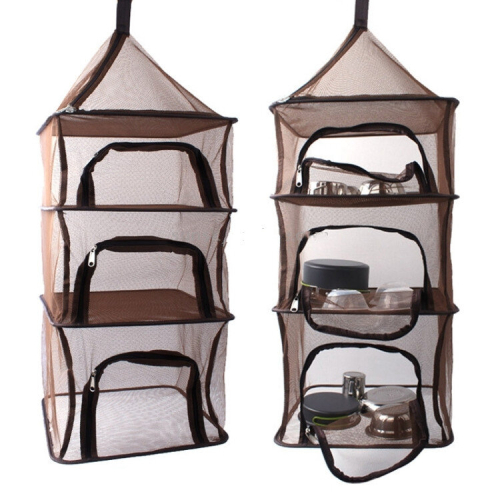 Multi-function Foldable Four Layers Outdoor Camping Mesh Drying Storage Shelf, Dryer Net 1
