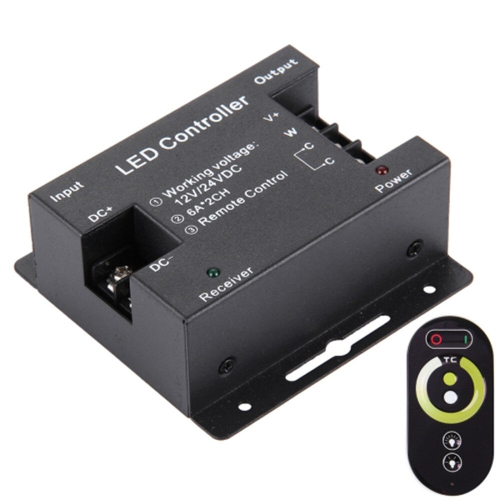 Sx-031Rf Double Channels Touch Series Wireless Led Remote Controller Dc 12-24V(Black) 1