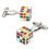 1 Pair Colorful Cube Cufflinks for Men 2