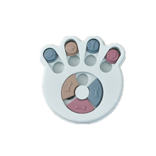 Pet Toy Dog Food Turntable Eating Puzzle Anti-Smashing Dog Bowl Supplies, Style:Footprint Style(Blue)