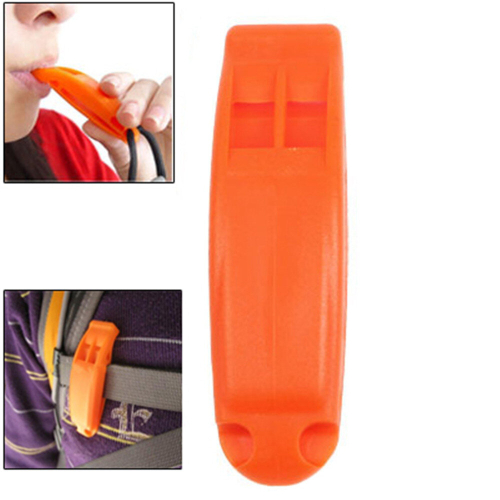 Plastic Outdoor Safety Whistle with Clip & Neck Strap Hole 1