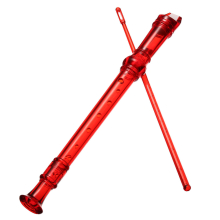 1 Pcs 8 Holes Transparent Plastic Clarinet Soprano Recorder Student School Supplies
