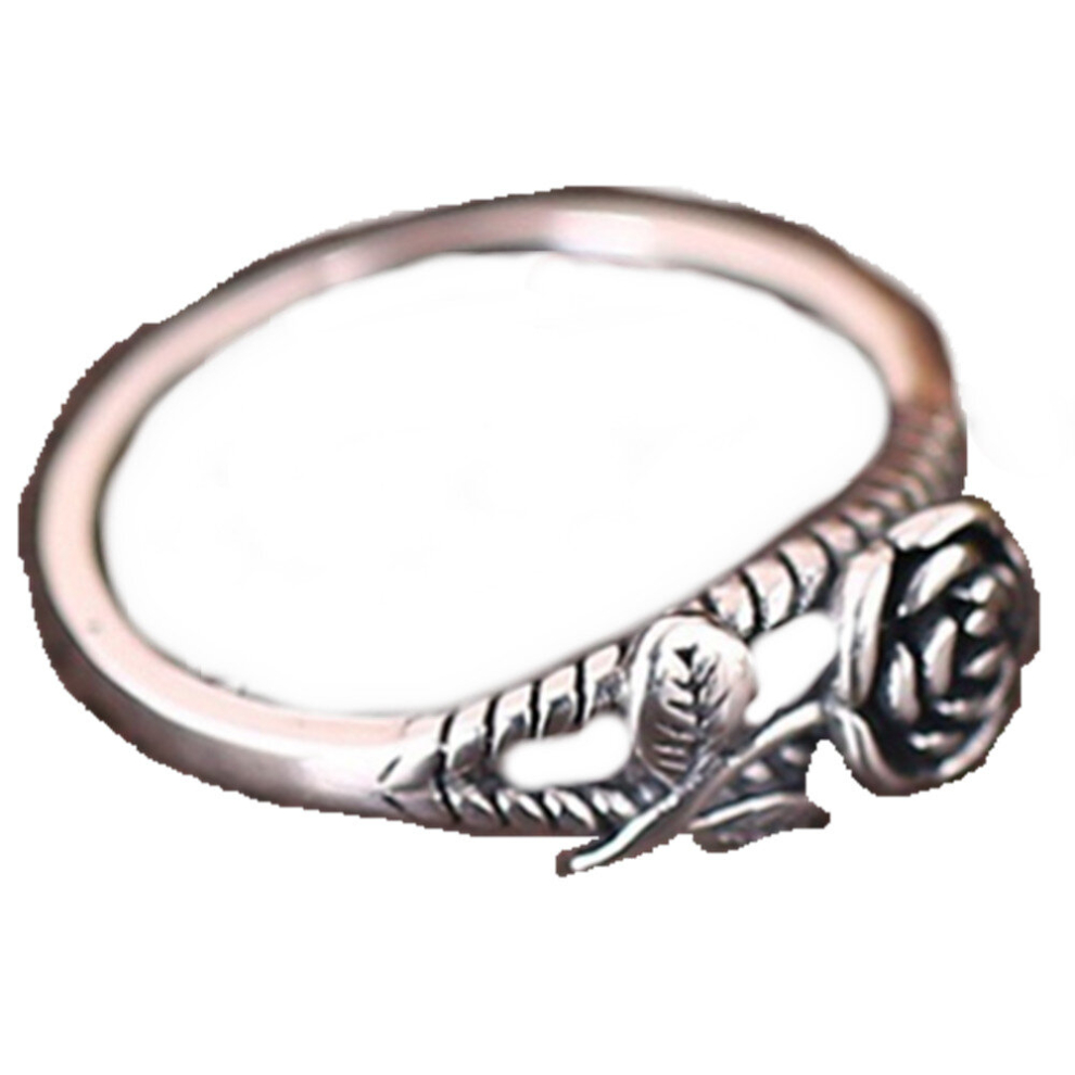 2PC Women Vintage Rose Simple Engagement Ring Jewelry Fashion Jewelry, Ring Size:10-image-OPC-PD6HHV8-NEW