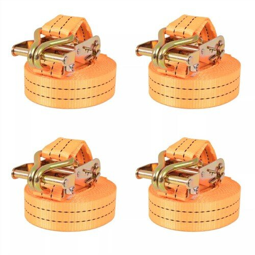Ιμάντες με καστάνια 4 τμχ 1 τόνος 6mx38mm Πορτοκαλί