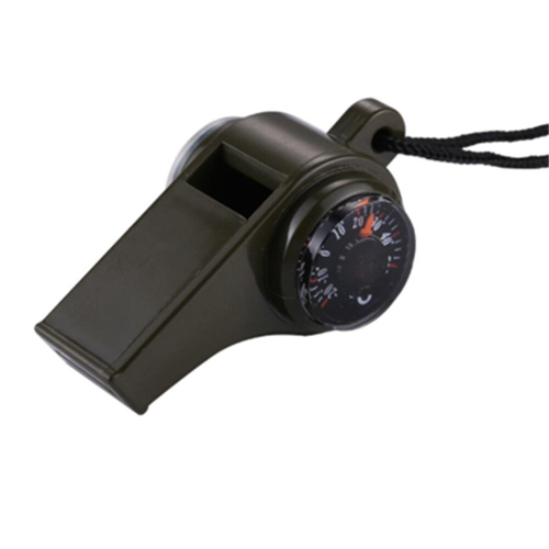 3 Pcs 3 in 1 Outdoor Mini Multi-function Portable Handheld Lifesaving Whistle Compass Thermometer