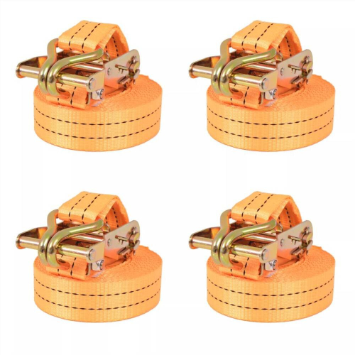 Ιμάντες με καστάνια 4 τμχ 1 τόνος 6mx38mm Πορτοκαλί 1