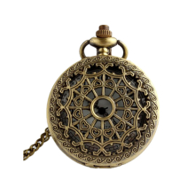 Classical Copper Unique Quartz Pocket Watch with Hanging Neck Chain