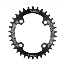 Aluminum Alloy Oval Round Chainring Chainwheel Road Bicycle ChainRing Elliptic Plate 32T(Black)