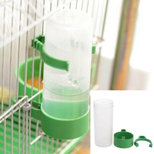 14 PCS Practical Birds Feeding Equipment Parrot Bird Drinker Watering Feeder with Clip(L) 1