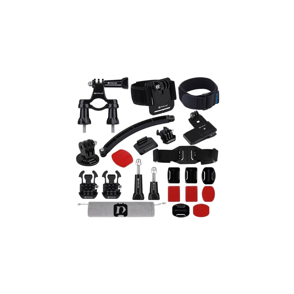 1 Set Of 24 In 1 Bicycle Mounting Accessories Combo Kit For Gopro New Hero /Hero7 /6 /5 For /5 Sections /4 Sections /4 /3+ /3 /2 /1, Xiaoyi, Etc. Acti 8881471558021
