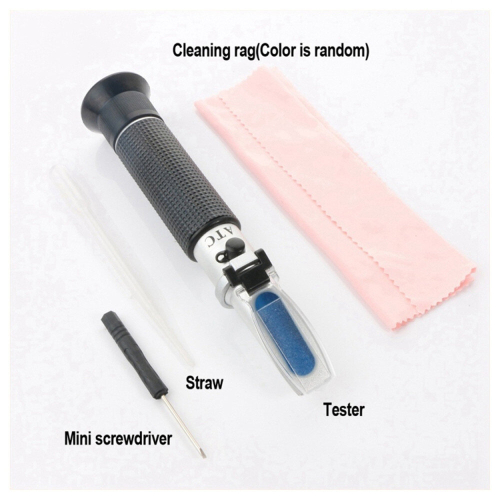 RZ116 Refractometer Alcohol Portable Automatic Digital Refractometer 0-80 Glycol Handheld Atc Brix Refractometer Beer Box 2