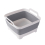 Folding Sink Fruit Vegetable Washing Washbasin Drain Basket Portable Basins(Gray) 1
