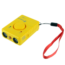 Ultrasonic Dog Repeller + SOS Alarm + Torch + Anti-Theft Electric Bodyguard(Yellow)
