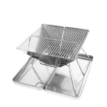 Folding Outdoor Stainless Steel Charcoal Grill Grill / Plate Specifications: 31*31*22Cm