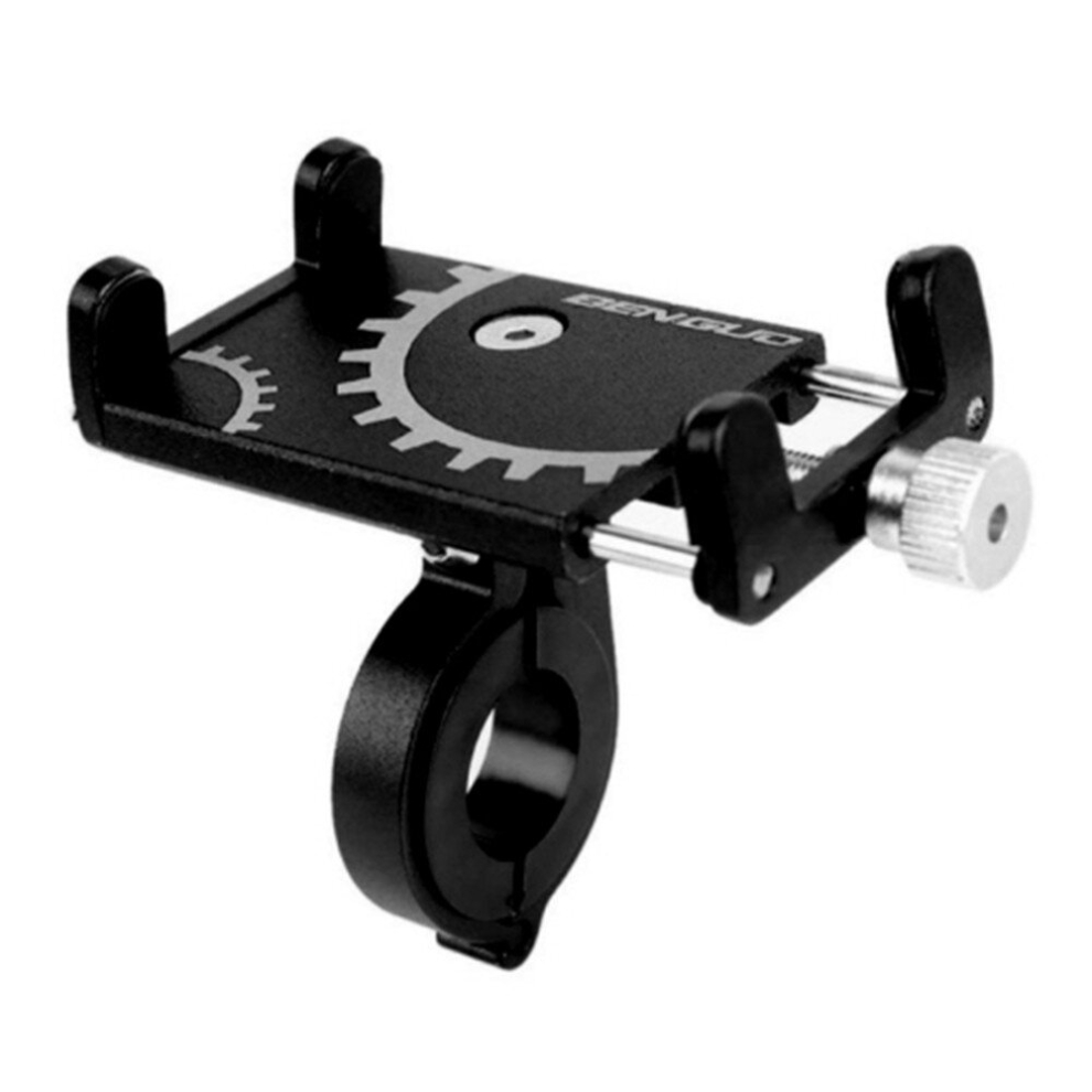 Battery Electric Vehicle Motorcycle Bicycle Riding Navigation Aluminum Alloy Mobile Phone Bracket(Black) Black 6913664879094