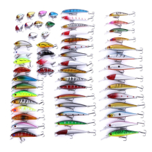 56 PCS Sequin Set Metal Sequins False Bait Fresh Sea Bass Fishing Bait Set, Length: 3 to 10cm