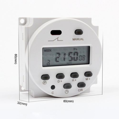 CN101A DC24V Microcomputer Time Switch Digital LCD Power Timer 2