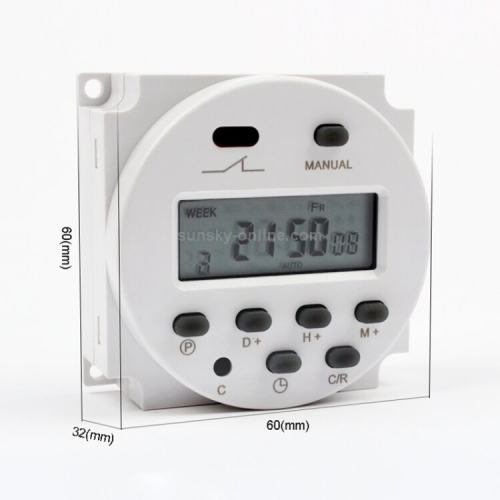CN101A DC12V Microcomputer Time Switch Digital LCD Power Timer 2