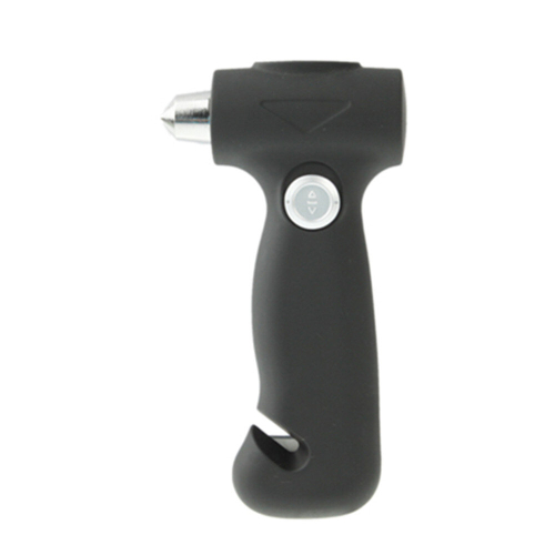 Multi-function Lifesaving Hammer with 3 LED Dynamo Flashlight & Seat Belt Cutter(Black)