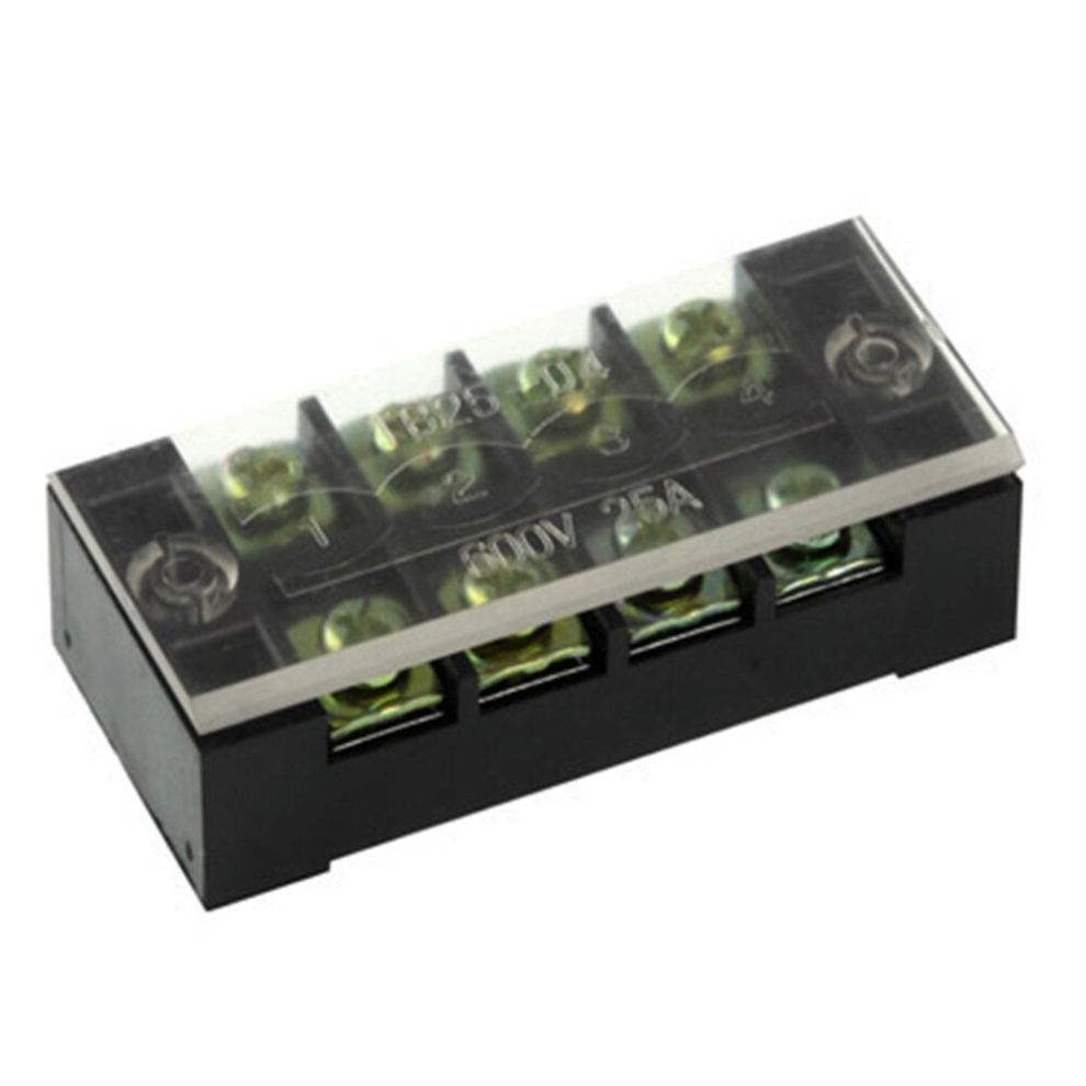 10Pcs Tb-2504 600V 25A Double Row 4 Position Terminal Connector (25A / 4P) 6913664828016