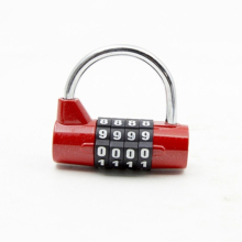 4 Digit Combination Locks Door And Window Padlock U-Shaped Combination Lock for Toolbox(Red)