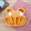 2 Pcs Wheat Straw Bear Cartoon Cutlery Set(Brown) 2