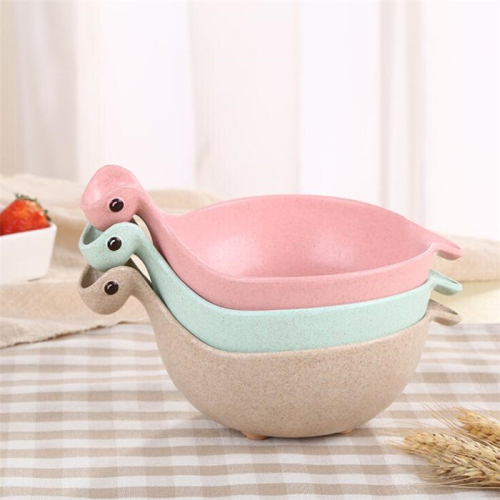 3PCS Dinosaur Anti-Slip Baby Dinner Plate Baby Bamboo Tableware 1