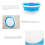 Home Portable Environmental Silicone Travel Folding Wash Basin, Size: L 3