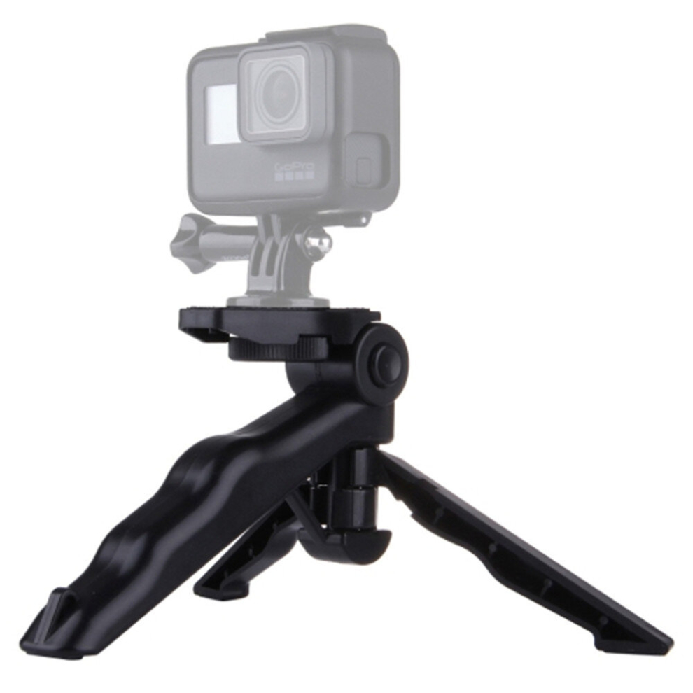 2 Pcs Grip Folding Tripod Mount With Adapter & Screws For Gopro Hero9 / Hero8 / Hero7 /6 /5 /5 Session /4 Session /4 /3+ /3 /2 /1, Xiaoyi Black 8881471559875