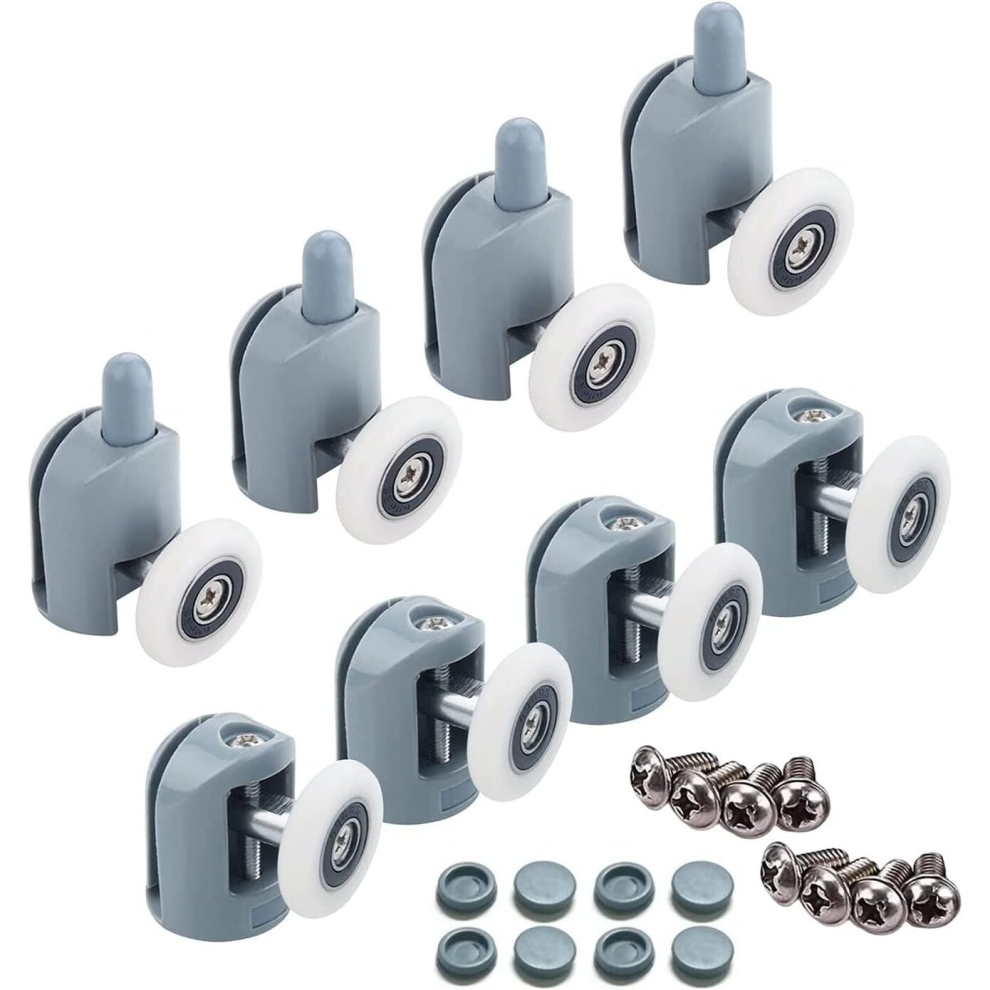 Pack Shower Door Replacement Double Rollers, 23Mm Diameter Wheels (Singel-8Pcs-23Mm) 7770197840910