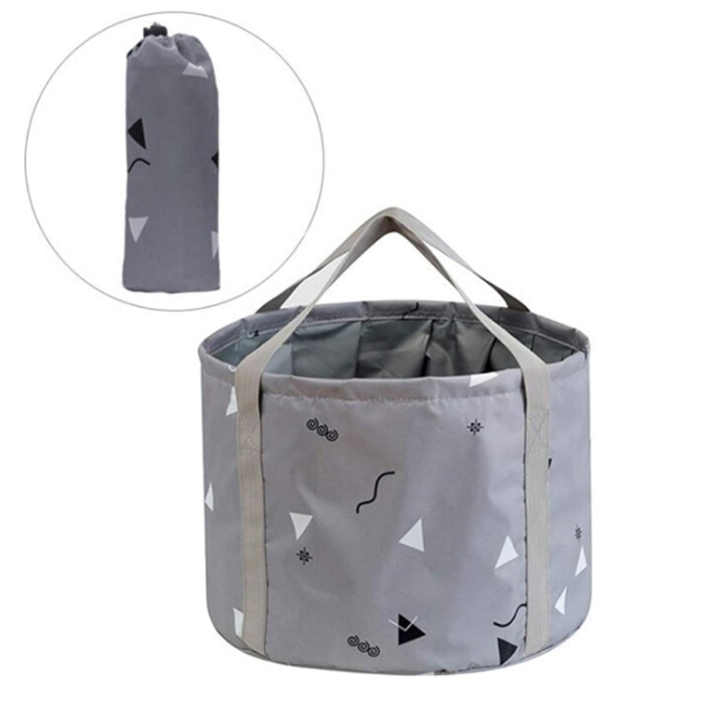 Tianfu Grey 24L Collapsible Foot Bath Basin For Soaking Men Large Feet, Portable Foot Soak Tub Water Bucket For Travel Camping,