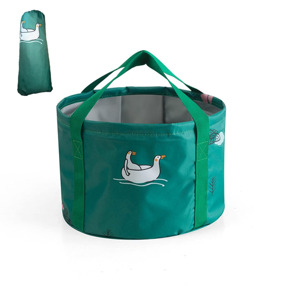 Tianfu 24L Collapsible Foot Bath Soaker Basin Tub For Soaking Feet, Portable Foot Soak Spa Foldable Water Bucket For Travel Camping, Springgreen