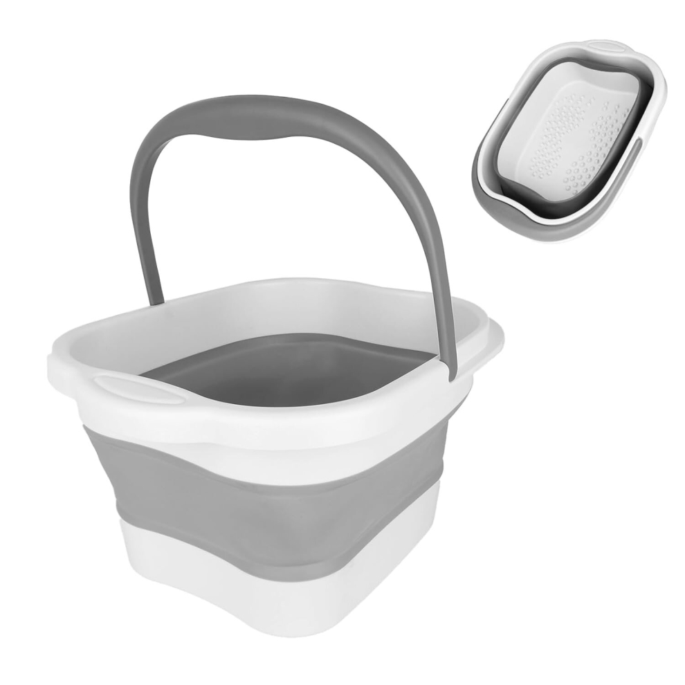 Tianfu White Multifunctional Foldable Foot Bath Tubplastic Bucket For Foot Soaking And Acupoint Massagerelax And Relieve Pain With Foot Spa Treatments (White)