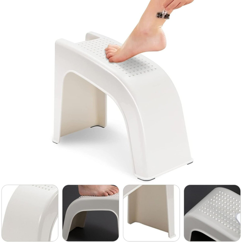 Tianfu Shower Foot Rest For Shaving Legs, Non-Slip Shower Foot Stool Sturdy Pedicure Foot Rest Stand For Inside Shower,Bath Spa (Beige)
