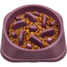 Slow Feeder Small Dog Bowls Anti-Slip Puzzle Bowl Feeder Interactive Bloat Stop Dog Bowl Anti-Choking Dog Bowl (Purple)