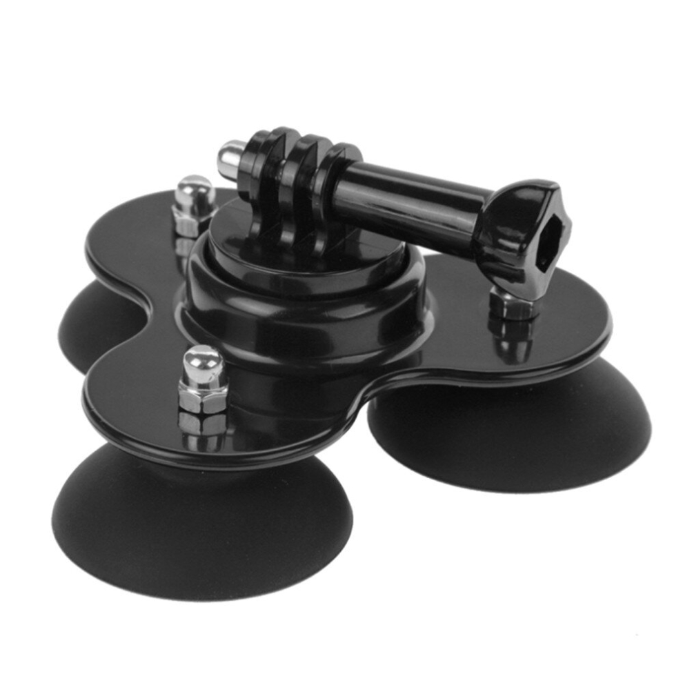 Triangle Suction Cup Mount With Screw For Gopro Hero6 /5 /5 Session /4 Session /4 /3+ /3 /2 /1, Xiaoyi And Other Action Cameras(Black) Black 8881471558403