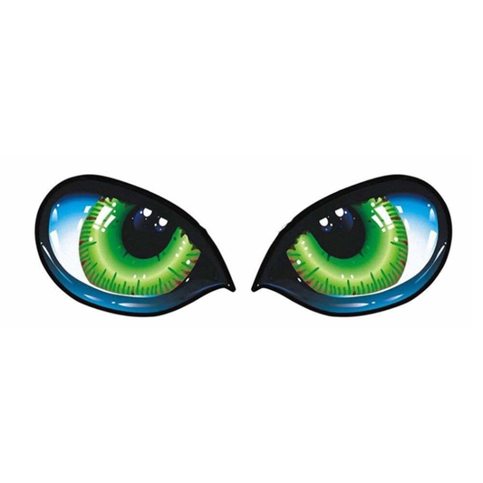 6 Pairs D 601 3D Stereo Reflective Cat Eyes Car Sticker Adhesive Rearview Mirror Decal Size: 12X7.5cm 6913664859959