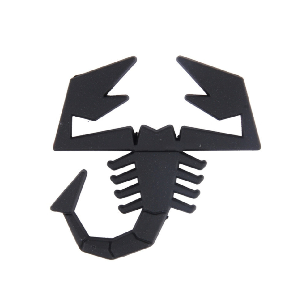 2Pcs Scorpion Shape Shining Metal Car Free Sticker(Black) Black 6913664867305