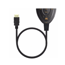 Mini commutateur compatible HDMI 3D 4K 3 ports 1.4b, répartiteur de commutateur 4K, Hub pour DVD HDTV Xbox PS3 PS4