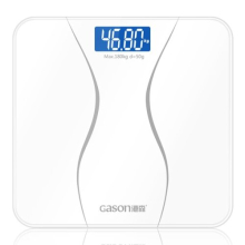 A2 Bathroom Body Scale Glass Smart Household Electronic Digital Weight Balance Bariatric LCD Display Weigher(White)