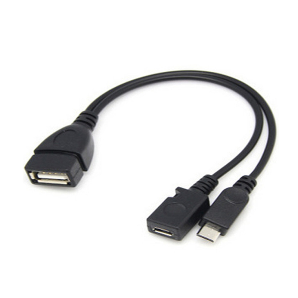 Micro Usb Female Otg Power Supply Cable Otg Transmission Line - Black 766261489519
