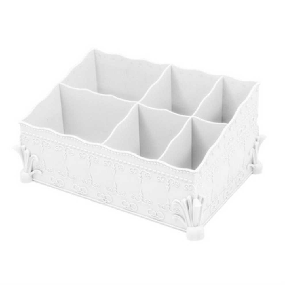 2 Pcs Cosmetics Storage Box Multi-purpose Desktop Office Storage Boxes(White)-image-OPC-PD6HT6J-NEW