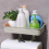 Shelf Bathroom Storage Toilet Multi-purpose Bathroom Basket Nail-free Paste Strong Kitchen Plastic Storage Box(White) 3