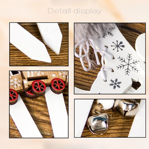 2 Packs Creative Christmas Wooden Cake Insert Baking Decoration, Specification:  Angel 1