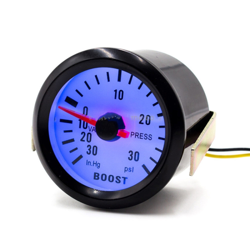 52Mm 12V Universal Car Modified Led Blue Light Turbo Boost Gauge